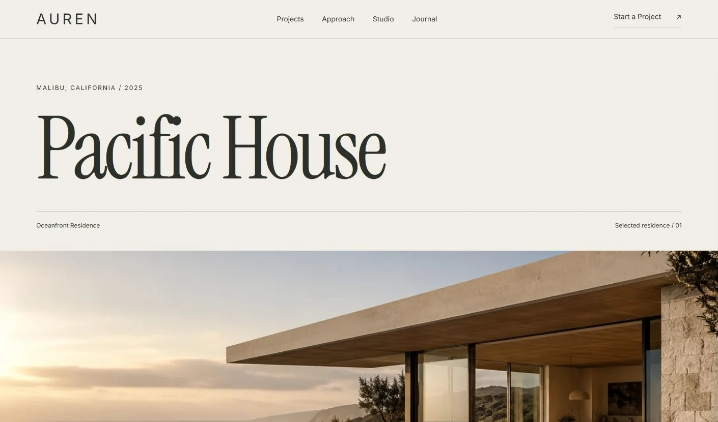 AUREN Pacific House / Residence detail page