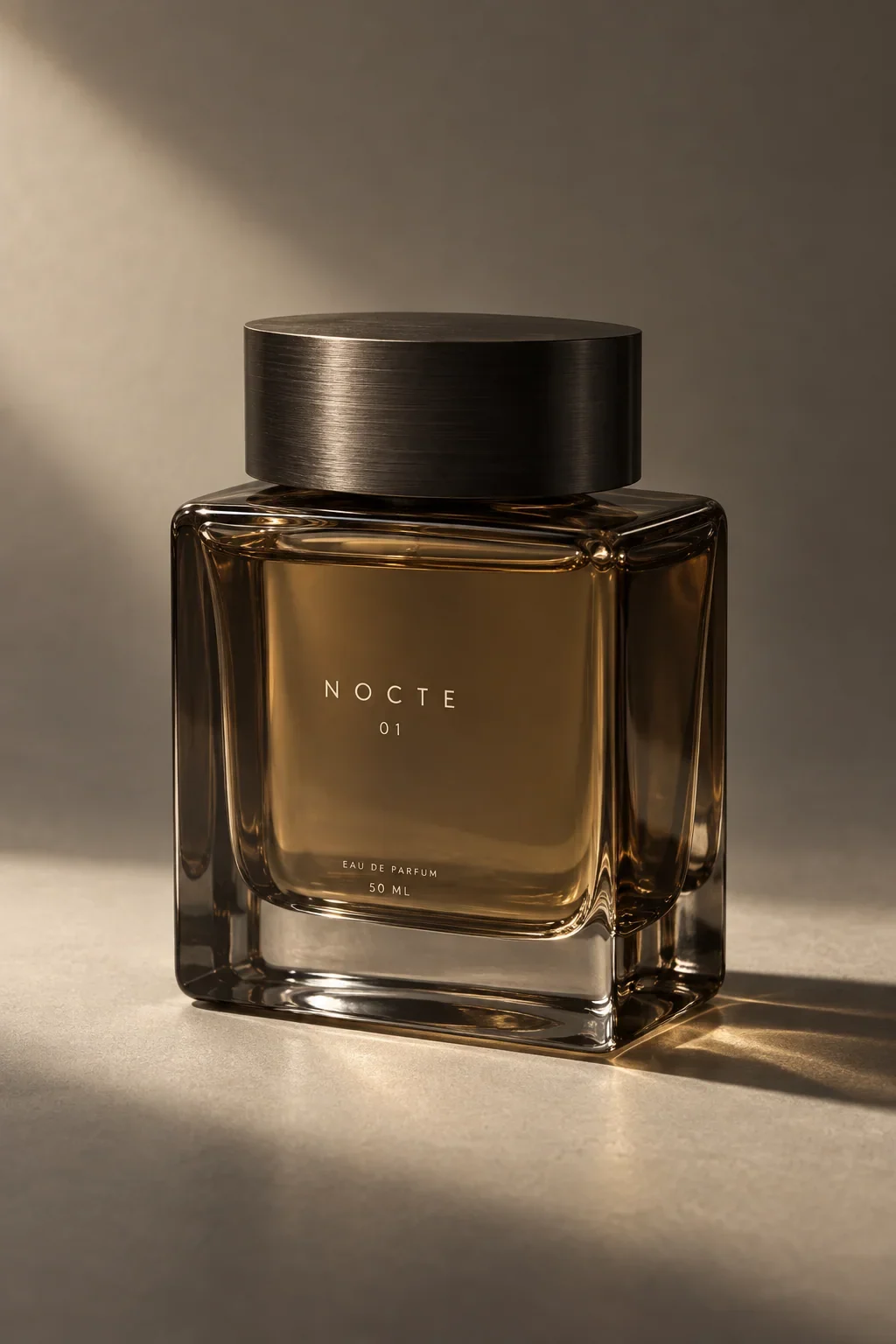 NOCTE 01 perfume bottle in smoked glass